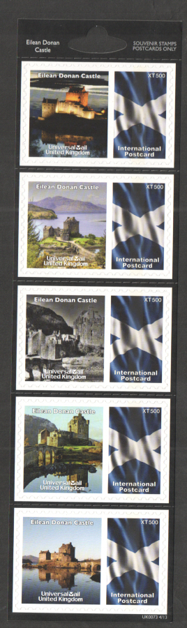 (image for) UK0073 Eilean Donan Castle Universal Mail Stamps Dated: 04/13